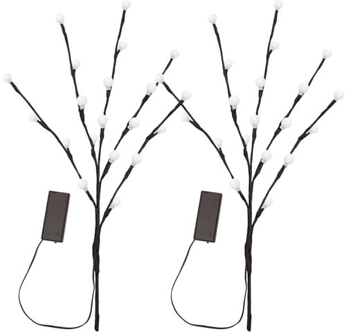 Sosoport 2stücke Leuchtzweige Batteriebetrieben Für Vasen Beleuchtete Zweige Mit Led-leuchtperlen Dekorative Astlichter Als Nachttischlampe Und Schlafzimmerdekoration