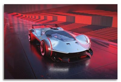 Hyper Auto-Poster für Ferrari, Vision, Gran Turismo, Poster, dekorative Malerei, Leinwand, Wandposter und Kunstdruck, moderne Familienschlafzimmer-Dekor-Poster, 40 x 60 cm