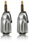 H HANSEL HOME Enfriador de Botellas de Vino con Gel - Rápido y Fácil, PVC Color Plata, Diámetro 11cm, Altura 21.5cm, Banda Elástica, 2 unidades