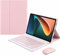 CLALOC Funda con Teclado para Honor Pad 9 12.1Inch Tablet con Ratón, (Deutsches Layout QWERTY) Teclado Bluetooth Inalámbrico Desmontable, Cubierta Trasera De TPU Suave Ultrafina,Rosado