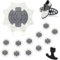 GLGHMH 12 pinchos de golf, tacos de repuesto beige para zapatos de golf con llave de pincho de golf, estabilidad y comodidad, accesorios para zapatos de golf que se adaptan a la mayoría de zapatos de