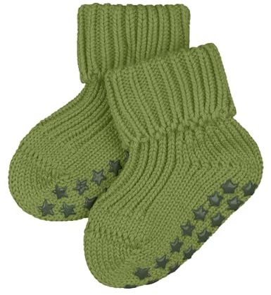FALKE Unisex Baby Stoppersocken Catspads Cotton B Hp Baumwolle rutschhemmende Noppen 1 Paar, Grün Bamboo 7650, 74-80