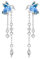 Kolibri Ohrstecker 925 Sterling Silber blauer Vogel Ohrringe lange Tropfen Ohrhänger hypoallergen Tier Ohrstecker klein Kolibri Schmuck Geschenk für Frauen Mädchen