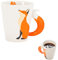 Bocguy Tasse Renard, Tasse Cadeau Renard, Tasse Mignonne Animal, Tasse à Café en Céramique, Tasse 3D Mignonne pour Noël, Anniversaire, Anniversaire (360 ML)