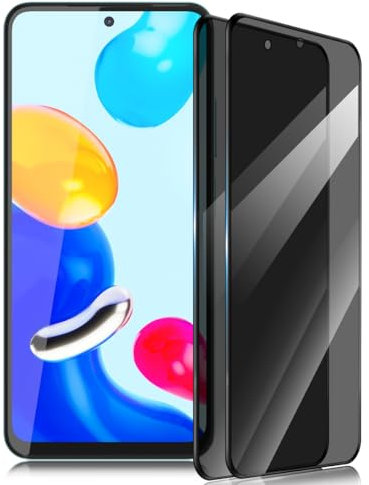 Gelaasso 2 Pièces Verre Trempé Anti Espion pour Xiaomi Redmi Note 11 4G (6,5)/Redmi Note 11S 4G, Dureté 9H Confidentialité Protection Écran, Verre protection Redmi Note 11 4G (6,5)/Redmi Note 11S 4G