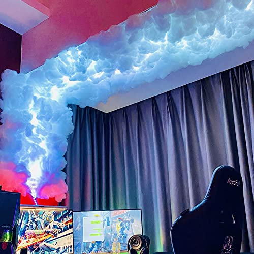 cendbirut 20M,3D Cloud LED Light RGB Thunder Cloud Lamp for Wall Ceiling, DIY Creative Cloud Lights Gaming Room Technology Sense Wall Light Bar Atmosphere Light Party Festival Lights