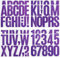6 Sheets 3 Inch Vinyl Capital Letter Stickers, 2 Sheets 0-9 Number Stickers, Waterproof Alphabet Number Sticker for Mailbox, Water Bottle, Luggage and Marks - Purple