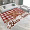 Kinderzimmer Teppich 80x150cm - Retro-Plaid Sterne Flanell Kurzflor Teppich für Schlafzimmer, Spielzimmer, Rot Weiche rutschfeste Teppich Waschmaschinenfest Teppiche
