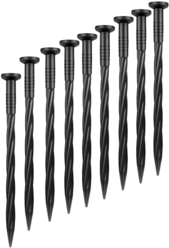 Suoumwa 80er-Pack 8 Kunststoff-Verankerungspfähle für Landschaftseinfassungen, Garten-, Rasen- und Hofspikes, Landschaftsbaupfähle für Pflastersteinkanten
