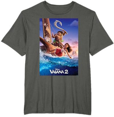 Disney Vaiana 2 Set Sail Official Movie Teaser Poster & Logo T-Shirt