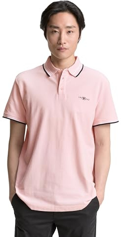 Tom Tailor Herren 1045629 Poloshirt, 38164 - Blush Pink Two Tone Pique, M EU