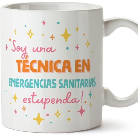 MUGFFINS Tazas para TÉCNICA EN EMERGENCIAS SANITARIAS mujer - En Español - Soy estupendo! - 11 oz / 330 ml - Regalo original y divertido