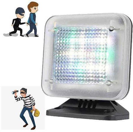LwiftGal LED Lamp Fake TV Simulator Light, Anti-Burglar TV Light, Night Security Light, 4 Modes, Home Security Burglary Protection, PowerAdapter