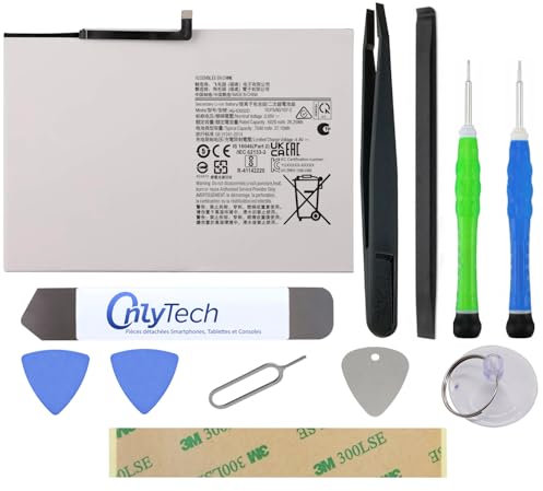 OnlyTech - Batteria di ricambio premium per Samsung Galaxy Tab A8 10.5 2021 SM-X200 / X205-7040mAh - Qualità identica a HQ-6300SD con kit di riparazione 10 strumenti