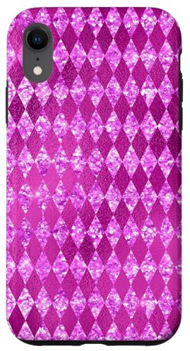 Hot Pink Magenta Purple Art Deco Mauve Case for iPhone XR