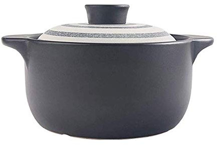 Olla de Barro para estofado de Terracota, cerámica, cocida a Alta Temperatura, Resistente a Las Grietas, Saludable y Duradera, Capacidad de 3 l.