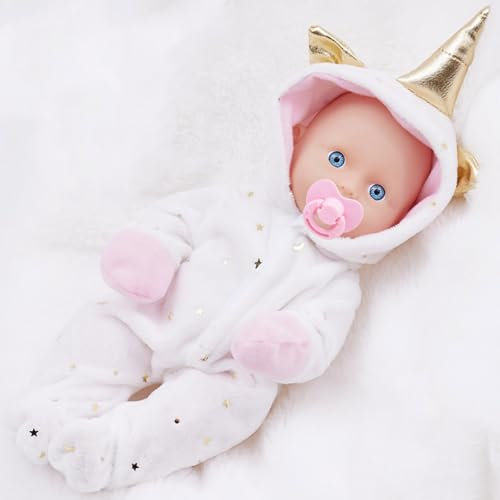 GMBYLBY 28 cm Sammelbare Puppen Kaukasische Wiedergeborene Spielzeug Waschbare Babypuppen Neue Eltern Geschenke Wie Spielzeug Kleinkind Kuschelspielzeug