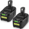 2Packs 5500mAh Batterie de Remplacement pour ryobi Batterie 18V B18L25 RB18L13 RB18L50 RB18L40 Batterie avec indicateur LED