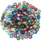 Angoily 50 Stück DIY Domed Gemstone Patches Runde Glasplättchen für Schmuckherstellung Bastelbedarf Vielseitig Einsetzbar für Ohrringe und Ringe Helle Farben und Muster