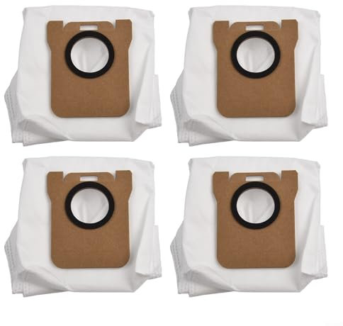 Lot de 4 sacs à poussière de rechange pour aspirateur robot Xiaomi X10/X10+/X20+/X20 Pro/X20 Max/M30/M30 Pro/M30S/ M40/B116, sacs à poussière de grande capacité de 3,5 l