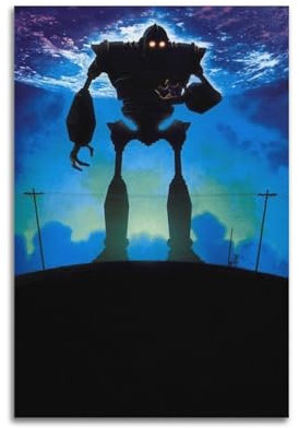 DJZZLLH The Iron Giant Movie Poster4 Poster Decorative Painting Canvas Wall Posters And Art Picture Print Modern Family Bedroom Decor Posters 24x36inch(60x90cm)