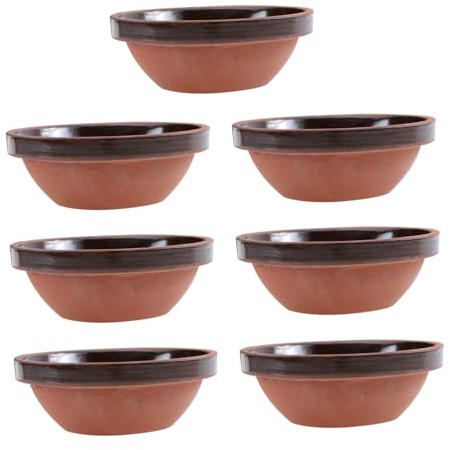 Gatuida 7 piezas Cuencos de para Vapor Recipientes de Barro Livianos y Resistente al Calor para Arroz Huevos y Postres Aptos para Cocina Diaria