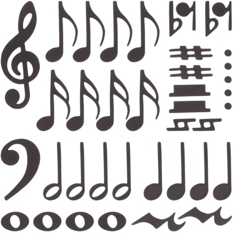 Gatuida Music Note Magnets: Music Notes for Education Coffee Crafted From Magnet Materials Kitchen Counter Storage Dining Table Service Workshop Bench Layout Craft Project Setup