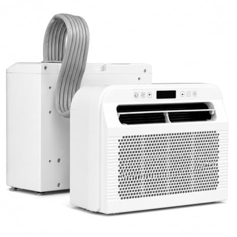 Condizionatore Per Camper Da Finestra 6500 BTU Per casa e ufficio | Timer 24 Ore, 50 DB, 115 V, 118 Piedi Cubi