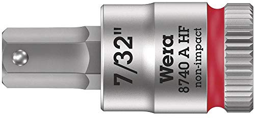 Wera 05003387001 8740 A HF Zyklop Bitnuss mit 1/4 Zoll-Antrieb mit Haltefunktion, 7/32 Zoll
