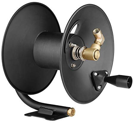 WOJET Enrouleur de tuyau haute pression 4000 PSI Capacité 15,2 m Tuyau de nettoyeur haute pression pour utilisation liquide/air (tuyau non inclus)