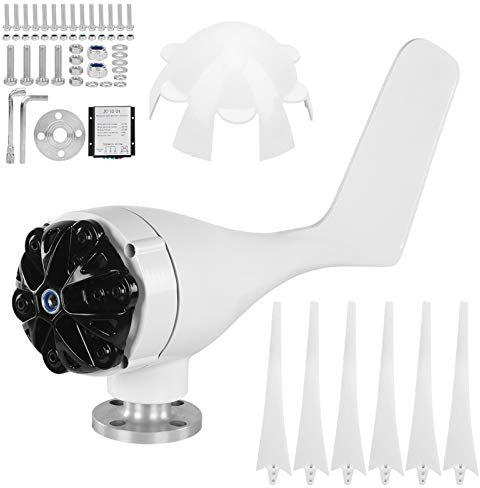 Generador de aire acondicionado, generador de turbinas de molino de viento, aerodinámico confiable(white, 24V)
