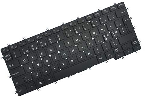 Dell Latitude 7400 Norwegian QWERTY Backlit Keyboard W0N1C