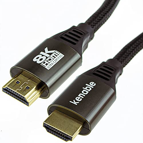 kenable Certified Ultra High Speed HDMI 2.1 Cable 8K@60/4K@120 48Gbps Metal Plugs 2m [2 metres]