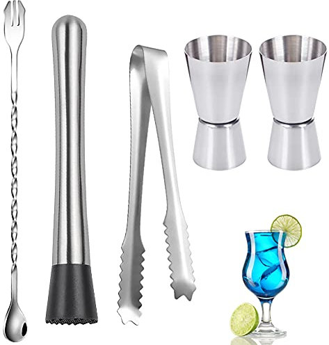 Cocktail Set/Bar Kit Set/Cocktail kit/Kit Barman,Acier Inoxydable,5 pièces
