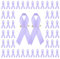 WANDIC 100 Stück Flieder Schleife Bewusstsein Satin Pins Pfleger Bewusstsein Pflege Infantile Krämpfe Vulvar Cancer Awareness Ribbon Pin Lavendel Brosche mit Sicherheitsnadel