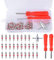Vesaneae 33PCS Kit de Reparación de Neumáticos con 30 Núcleos de Válvula y Removedor de Núcleo Válvula, Herramienta Extracción Vástago, Herramientas de Válvulas Neumáticos para Coche Moto Bicicleta