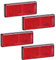 AGRISHOP 4Piezas Catadioptrico Moto Homologado E4 Rectangulares Rojo Pegado Adhesivo, Catadrioptico Caravana,89 * 35mm Reflectante Reflectores Catadioptrico para Coche (Rectangulares-Rojo-4Piezas)