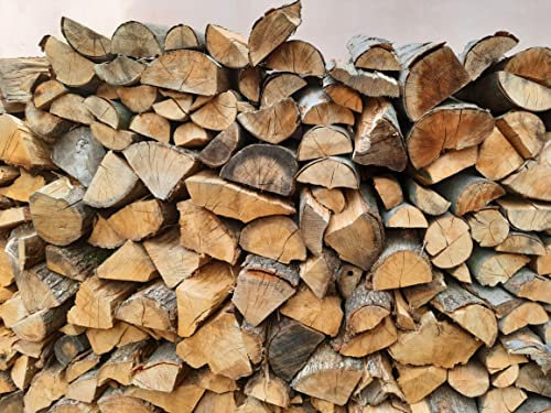 AZZAP Hartholz-Mix Kaminholz Feuerholz Brennholz Holz trocken Länge 33cm, Waage 30kg, Natur
