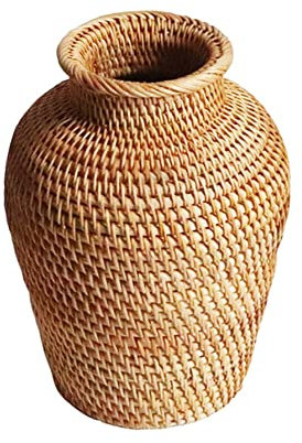Rachlicy Vase de rotin Vase Vase Vase Country de Style Rustique de Style Rustique Panier de Fleurs pour décoration de l'hôtel à Domicile