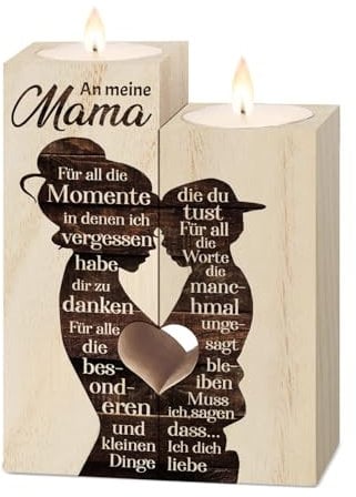 Vetbuosa Geschenke für Mama von Sohn - Kerzenständer Muttertagsgeschenke für Mama, Mama Geschenk, Geschenke für Mama, Mutter Geschenk von Sohn, Geburtstagsgeschenk für Mama