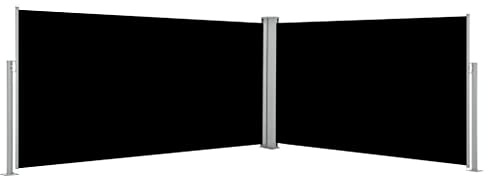 SKM Tenda da Sole Laterale Retrattile Nera 160x600 cm (18,08) kg