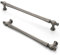 Furniware Antique Nickel Cabinet Pulls - Pack of 10, 7.6 Inch Hole Center Vintage Handles for Kitchen Cabinets and Cupboards