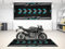 wibeart MPM Motorradmatte für R1 – waschbare, rutschfeste, öl- und wasserfeste Parkmatte für Garage, Ausstellungsraum und Werkstatt | Yamaha Schwarz - Größe 2: 102 x 47/260 x 120 cm