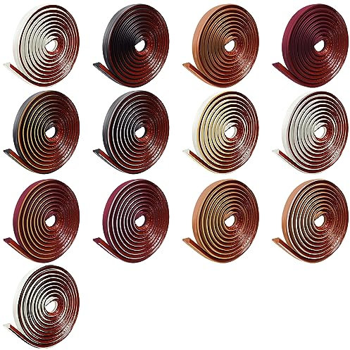 IGTOPS Bande décorative flexible autocollante en PVC - 5 m - Triangle - Pour bords de plafond - Pour bords muraux, joints d'armoire - 38 x 26 mm (marron)