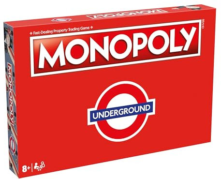 Winning Moves London Underground Monopoly Board Game, Buy Oxford Circus, Covent Garden, Bond Street and trade your way to success, gift for ages 8 plus