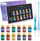Yuandream Glasstifte Set Kalligraphie, 16 Stück Glasfeder Kalligraphie Set mit 12 Bunten Tinten für Unterschriften, Grußkarten, Schreiben, Dekoration, Geschenk für Anfänger und Künstler