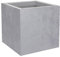 EDA - Pot Carré Basalt'Up 21 L - Décor Imitation Béton - Simple Paroi - Zone de Rétention d'eau - 29,5 x 29,5 x H.29,5 cm - Gris béton