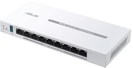 ASUS Expert WiFi EBG19P Gigabit PoE+ VPN kabelgebundener Router (8 PoE+ Ports, 123W, bis zu 3 WAN-Ethernet-Ports + 1 USB-WAN, kommerzielle Netzwerksicherheit, Verwaltung per ExpertWiFi-App)