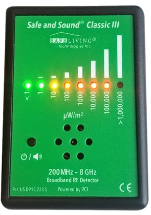 Safe and Sound Classic III HF-Detektor | Messung elektromagnetischer Strahlung | Strahlungsdetektor für elektromagnetische Felder | EMF-Messgerät | 5G