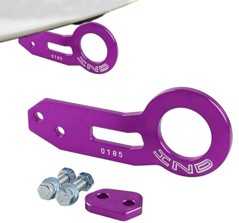 Kit de gancho de remolque de accesorios para automóviles, Kit de gancho de remolque trasero de aleación de aluminio, Gancho de remolque trasero de aluminio para automóviles, reutilizable, pulgada